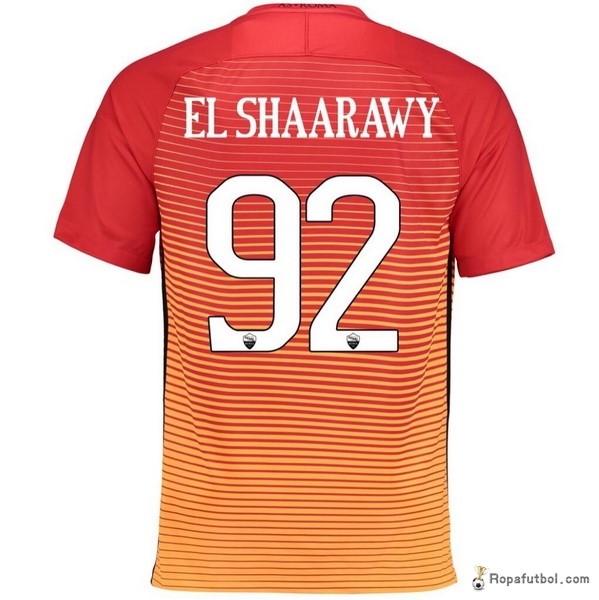 Camiseta As Roma Replica Tercera Ropa El Shaarawy 2016/17 Naranja